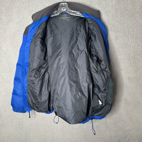 L.L.Bean Mens Goose Down Insulated Puffer Jacket M Blue Winter Warm Outerwear - Picture 2 of 11